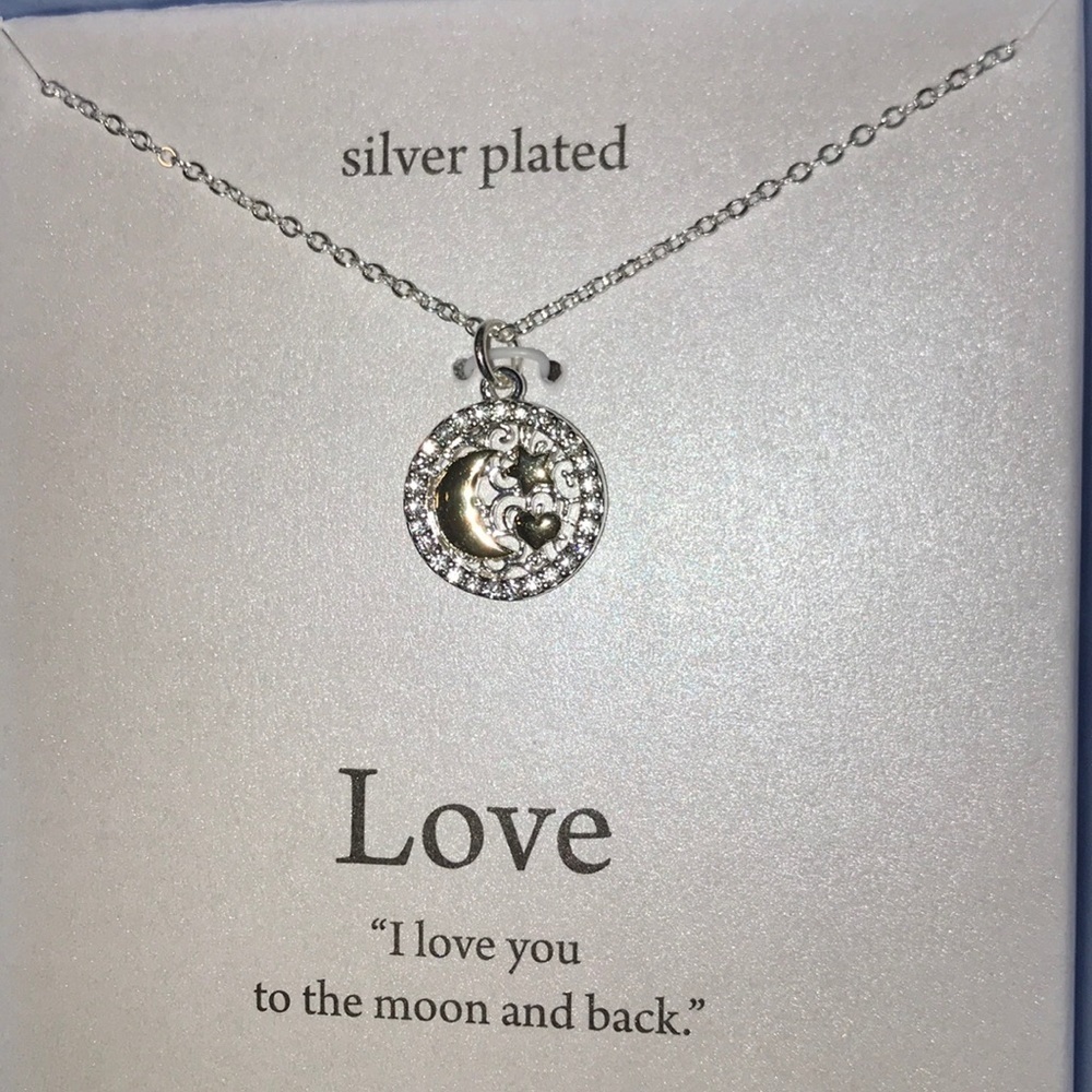Love you to the moon pendant necklace
